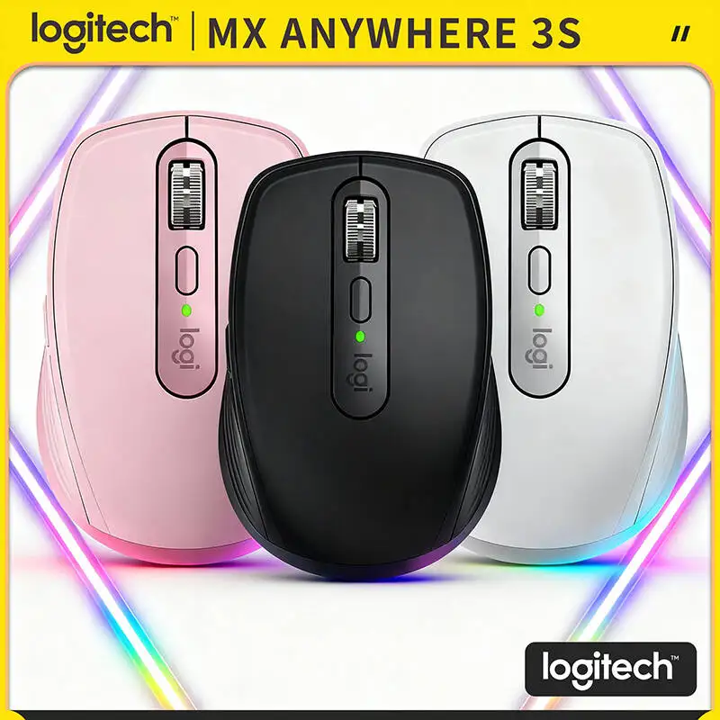 

Top-Tier Logitech MX Anywhere 3S Mouse - 8000 DPI, Hyper-Scroll, Silent Click, USB-C Fast Charge for Multi-Studio Use