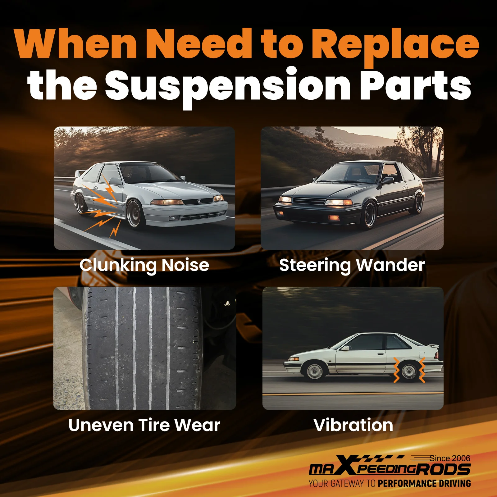 Honda Civic CRX 1988-1991용 서스펜션 전면 견인 제어 하부 타이 바