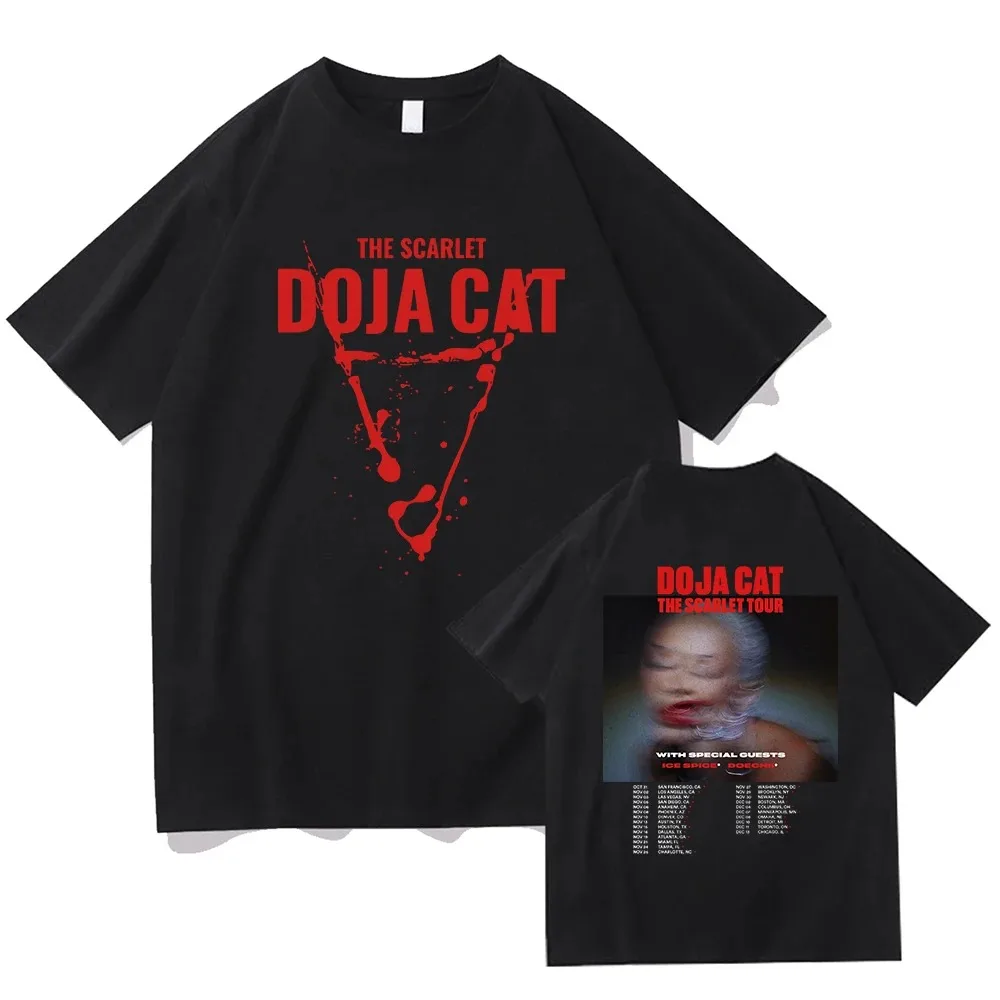 2023 Hot Scarlet Doja Cat Hoodie Hip Hop Music T-Shirts Man Woman Clothes  O-Neck Short Sleeve Shirts High Quality Cotton Summer