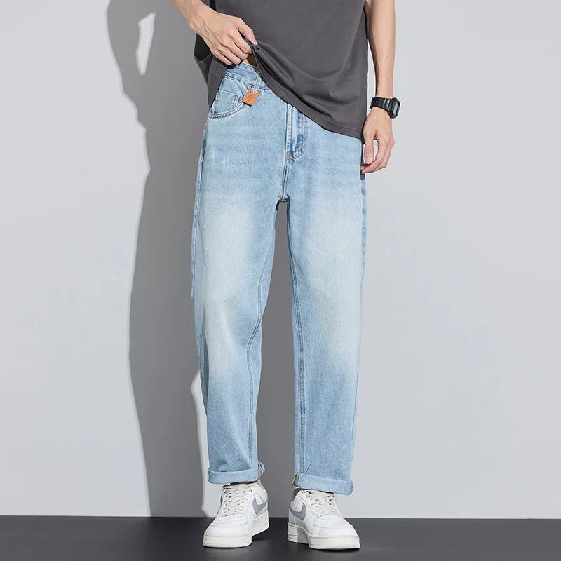 

Новые летние зеленые мужские джинсы: модные, повседневные, тонкие, прямые, свободные, универсальные, удобные брюки для мужчин