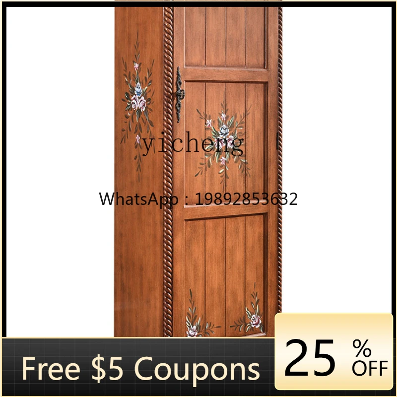 

XL Solid Wood Hall Cabinet Shoe Cabinet Xuan Locker Wardrobe with Mirror Height