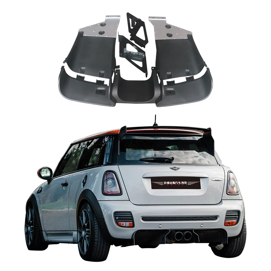 GP2 Style Rear Diffuser For MINI R56 R57 R58 R59 Cooper S JCW PP Material Bumper Lip Splitter spoilers Car Accessorie Body Kit