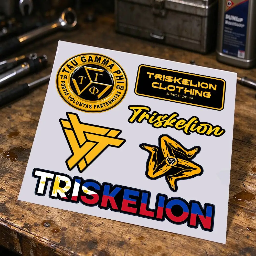 Golden Geometric Pattern Vinyl Stickers, Philippines Flag Color Decor Decals for Skateboard Laptop Motorcycle Helmet DIY