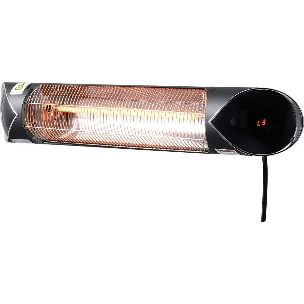 1500W Infrared Outdoor Patio Heater with Remote Control, 120V, Wall/Ceiling Mountable