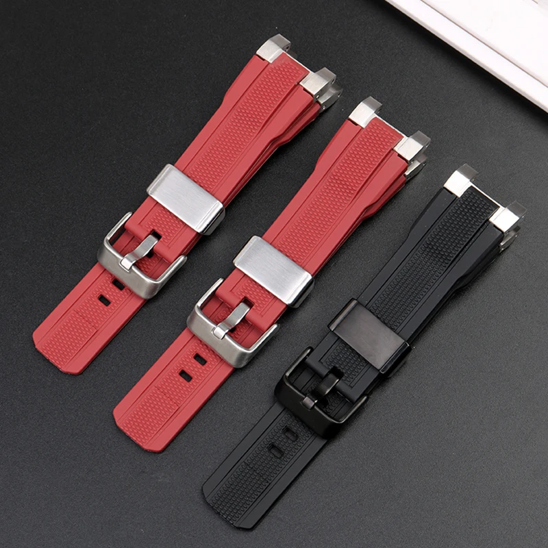 Rubber watch strap for CASIO G-Shock watch immortal bird MTG-B2000 series resin silicone  steel head grain  watchband  bracelet