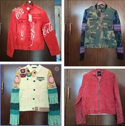 Foreign trade original single Spanish new heavy industry embroidered denim coat