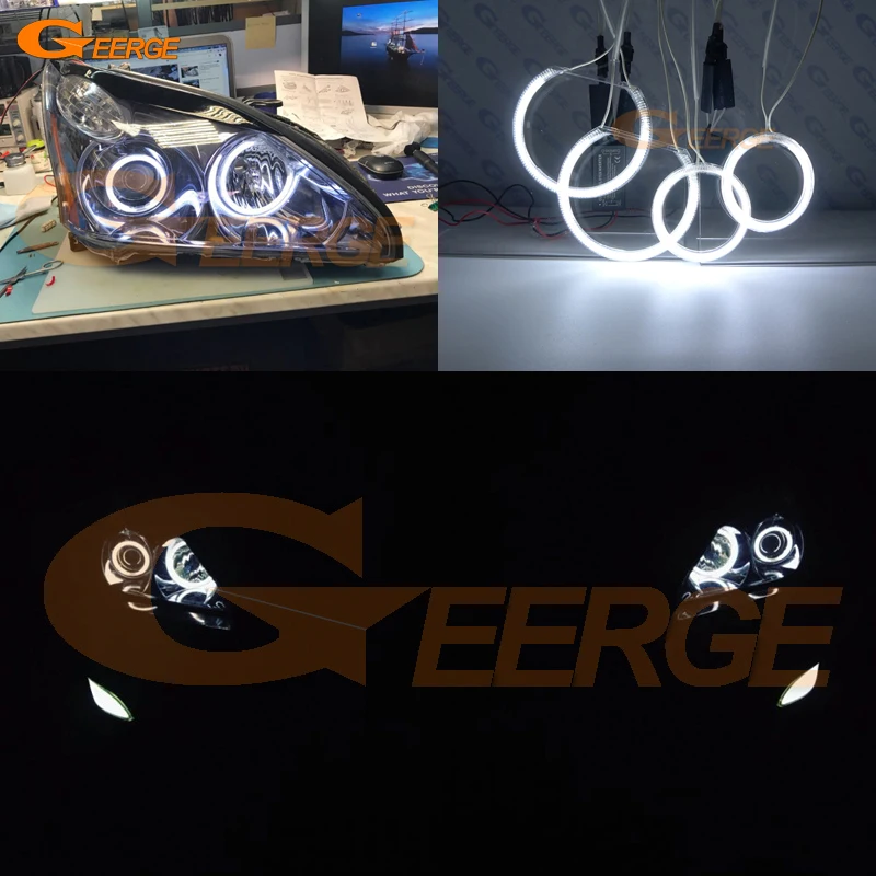 For LEXUS RX 300 330 350 400h 2004 2005 2006 2007 2008 Excellent Ultra Bright CCFL Angel Eyes Kit Halo Rings Car Accessories