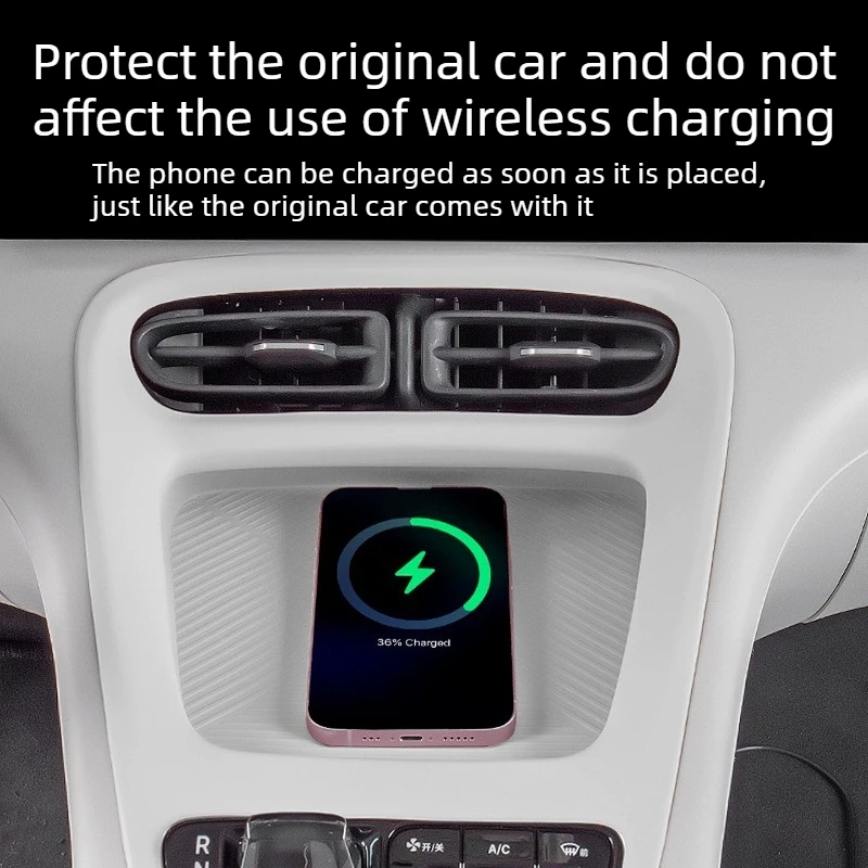 Wireless Charging Pad For Geely Xingyuan Central Control Silicone Water Cup Pad All-inclusive Protection Decorative Accessories