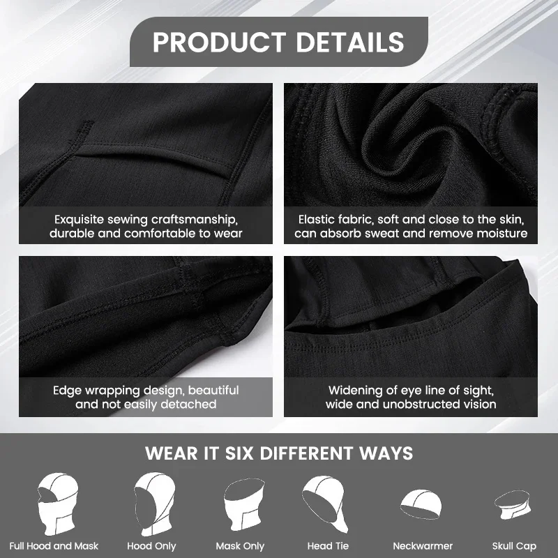 Breathable Balaclava Ski Mask Windproof Full Face Mask Cycling Running Motorcycle  Snowboarding Outdoor Custom Logo Face Cover