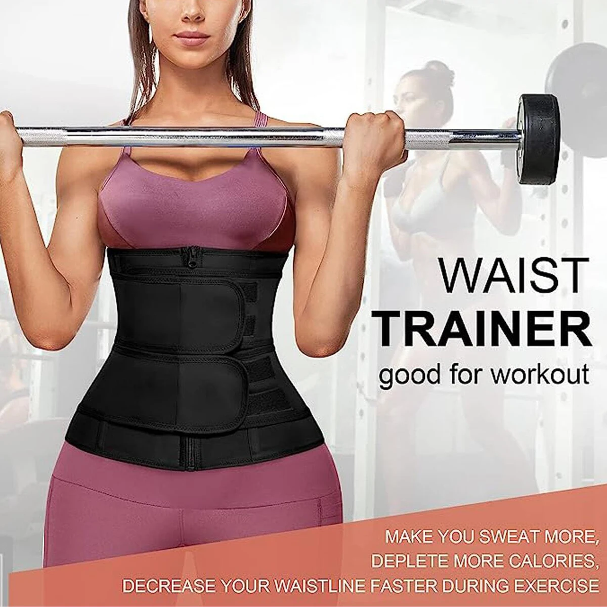 

Women's Zipper Tummy Control Belt Neoprene Shapewear New Sweat Belt Body Shaping Sports Belt