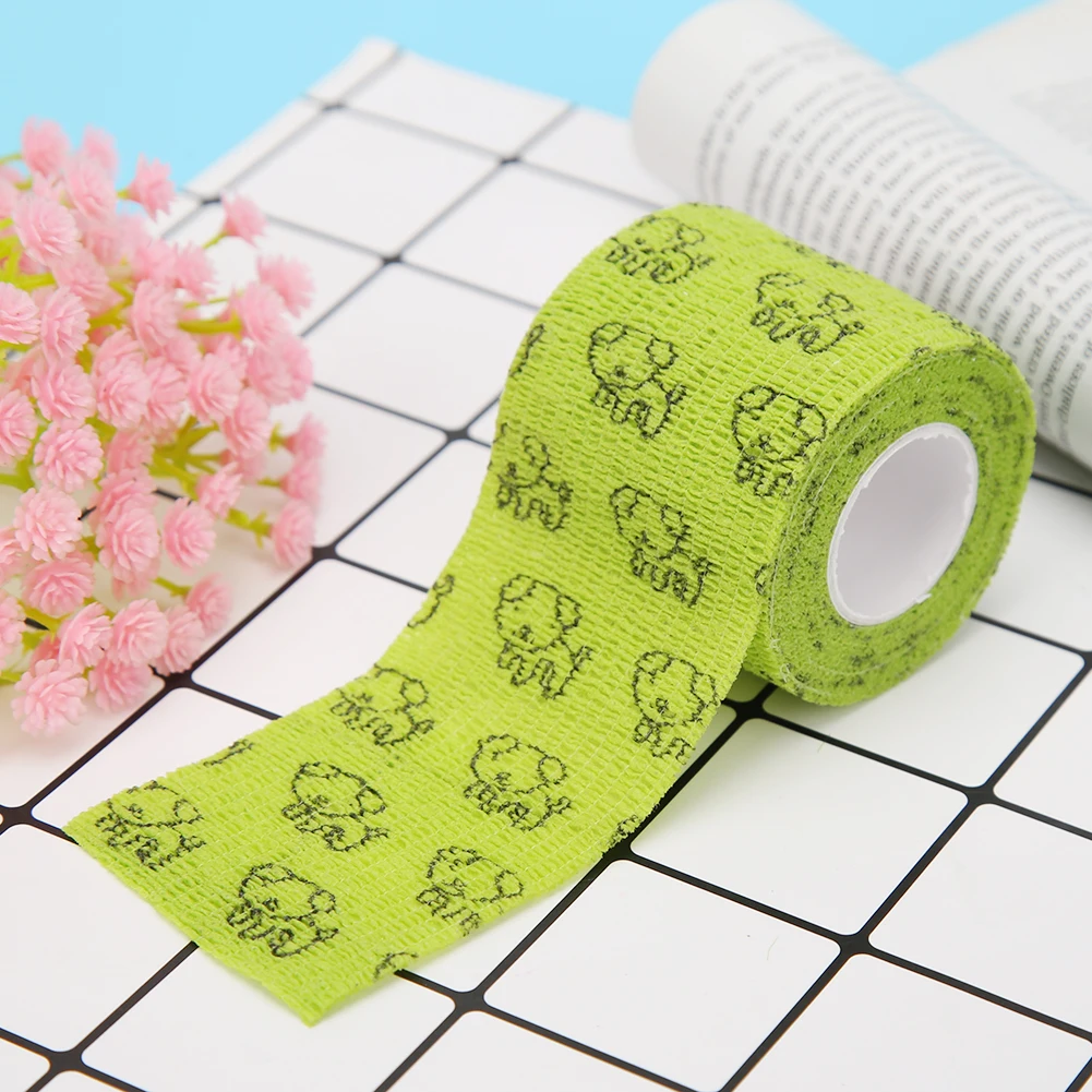 5Pcs Self Adhesive Bandage Wrap for Dogs Pets Bandage Leg Cover Protector Bandage First Aid Vet  Elastic Wrap Pet Supplies Green