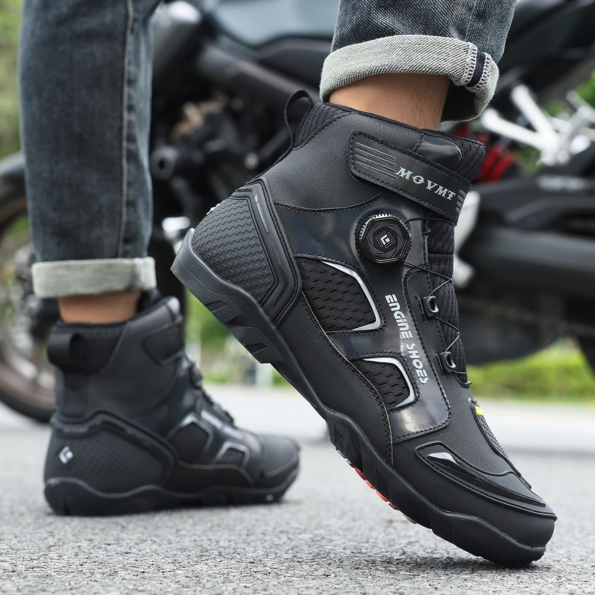 New Motorcycle Boots Men Leather Motos Breathable Anti Slip Wear-resistant Riders Boots Motorbike Racing Ankle Length Shoes image 6