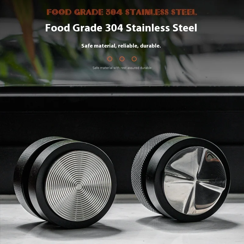 

Adaptive Height 304 Stainless Steel Self-Gravity Coffee Powder Distributor Eco-Friendly Self-Discharging Coffee Filter Baskets