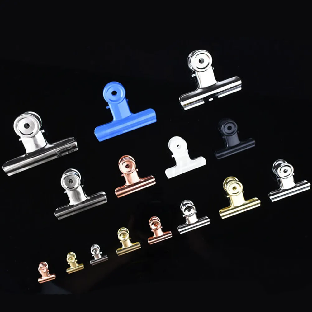 30Pcs Metal Snack Bag Sealing Clips Heavy Duty Airtight Closure Clips for Food Storage Dry Fruits Bread Bags Office Notes 38Mm