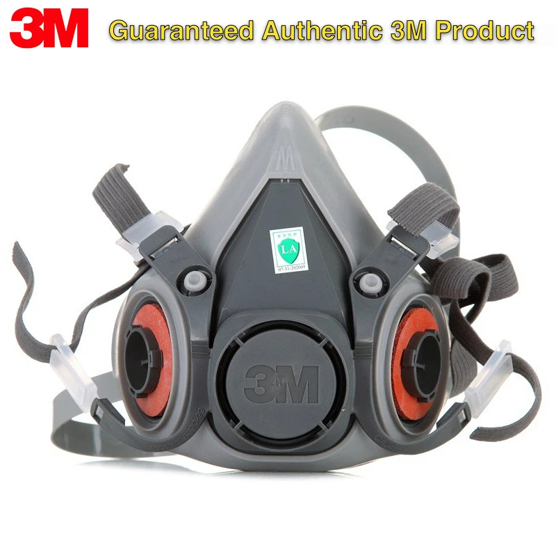 Original 3M 6200 Gas Mask for Spray Paint Decoration Chemical Dust Protection Reusable Half Face Respirator Mask NIOSH Approved