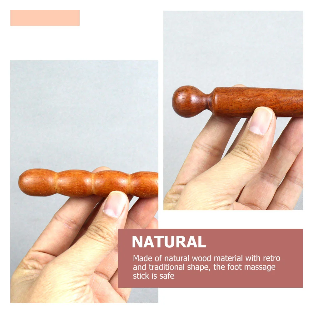 3 Pcs Foot Massage Stick Tools Acupressure Manual Acupressures Pen Wood Massgae Sticks Wooden