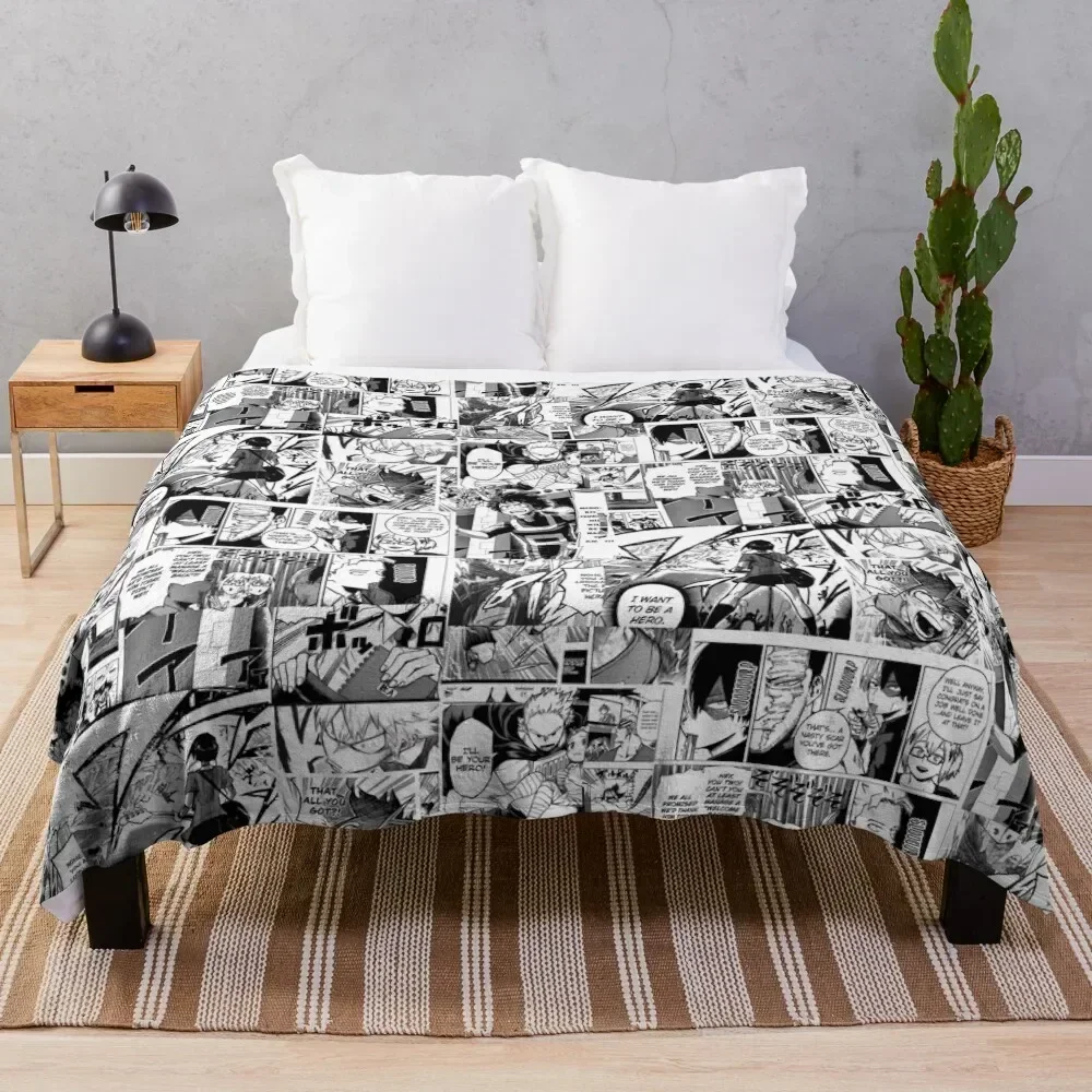 

Manga panels MHA Throw Blanket Air Conditioner Soft Blanket for Office Home