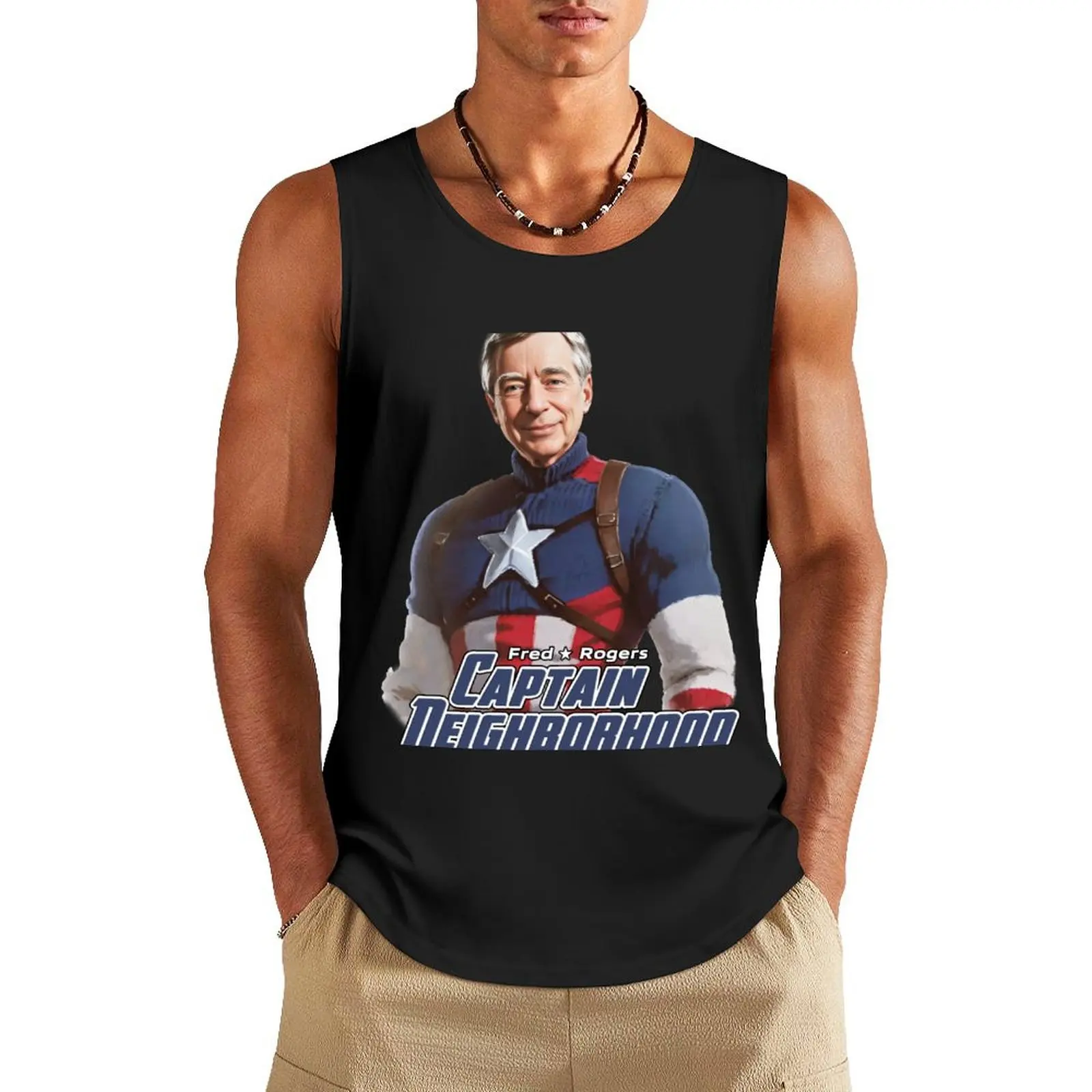 

Captain Neighborhood Tank Top bodybuilding t shirt tops training weight vest gym shirt men