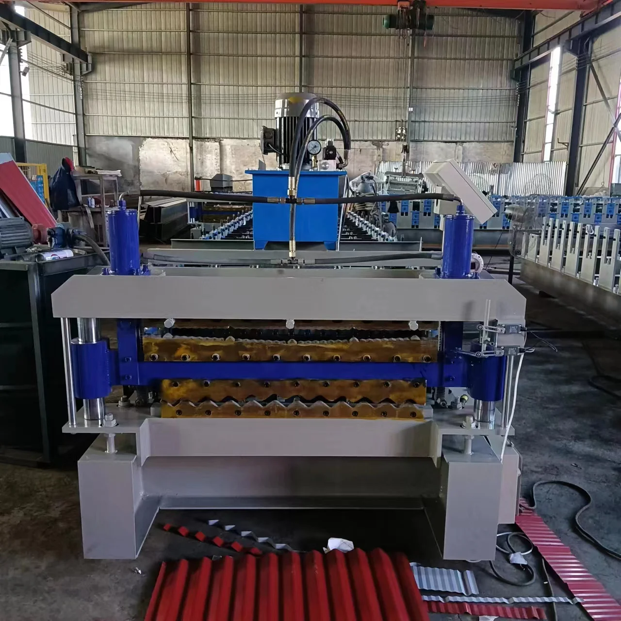 Modular Roof Sheet Machine and Tile Making Machine System for Custom Trapezoid Panels and Interlocking Roof Tiles