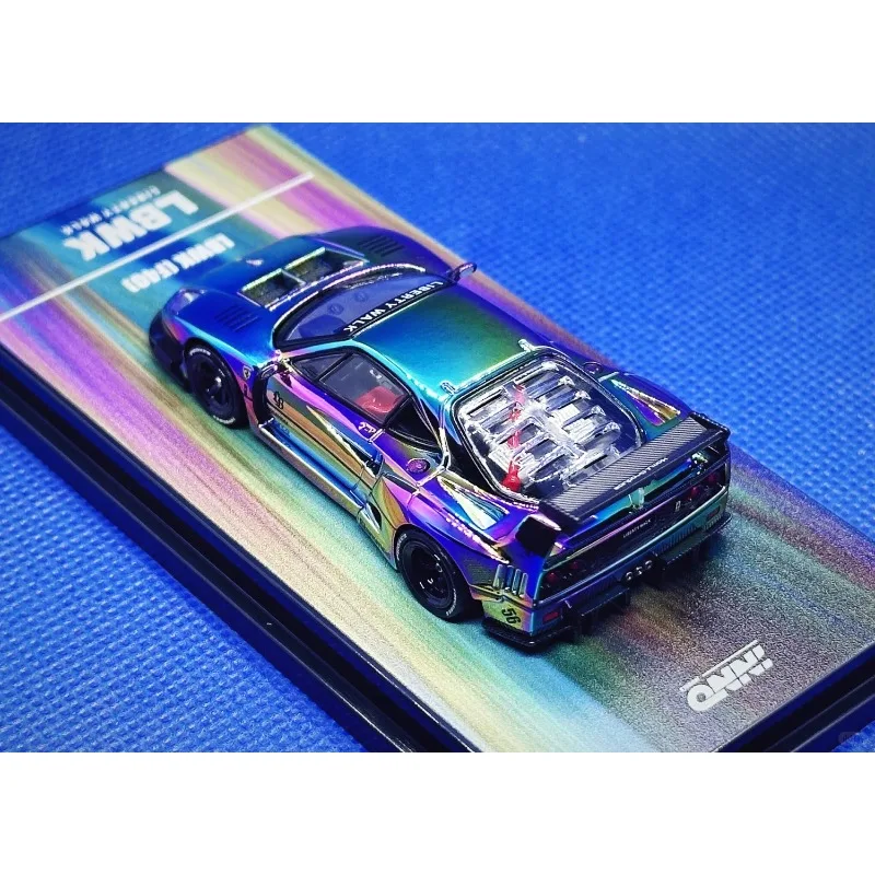 Inno 1:64 f40 branco lbwk corpo largo liga diecast modelo de carro coletar ornamentos brinquedos de presente