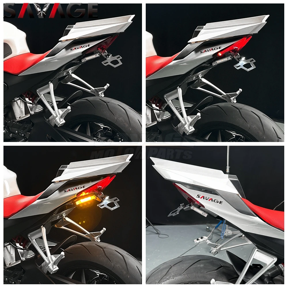 For Aprilia RS660 RSV4 1100 License Plate Holder Tuono V4 660 2020-2025 Fender Eliminator Rear Tail Frame LED Plate Light