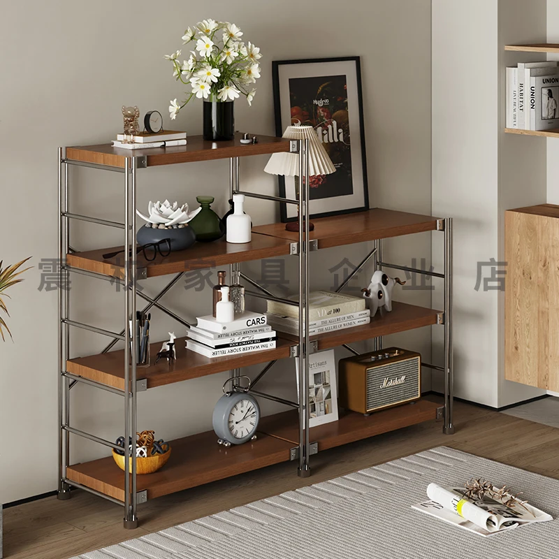 

Japanese-style shelf Floor-to-ceiling multi-layer simple storage rack Display rack Living room Balcony Storage rack Kitchen Micr