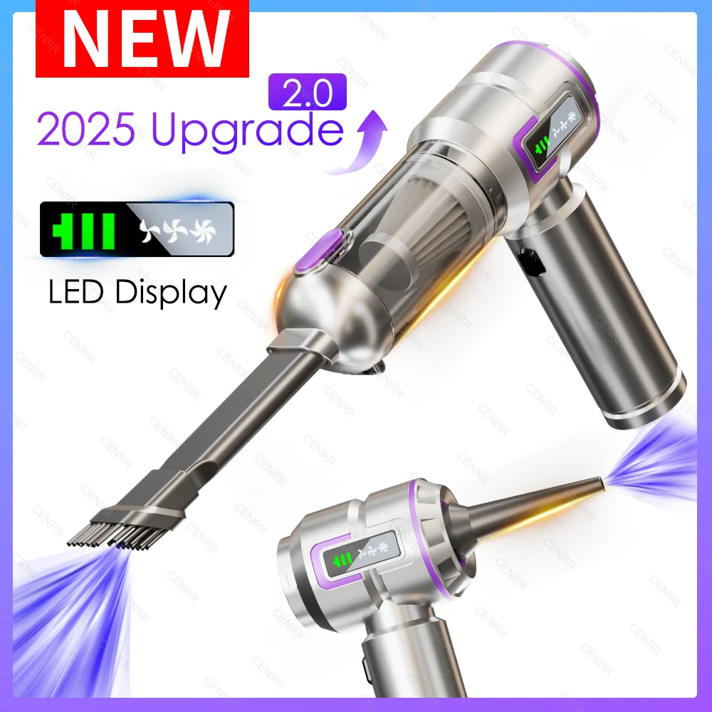 

Mini Car Vacuum Cleaner 998000PA Cordless Powerful for Home Handheld Blower Car Cleaner Portable Car Vacuum Cleaner