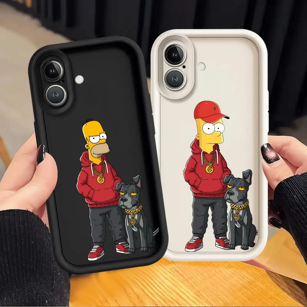 Coque de téléphone à coque souple The Simpsons Homer, pour iPhone 17 Air 16e 11 13 12 16 Pro Max 14 15 Plus