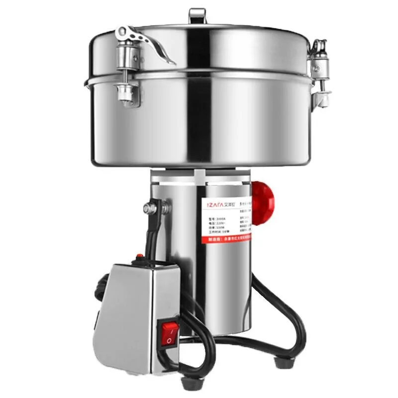 4500G Commercial Grain Grinder High Speed 4500W Grain Medicinal Material Fragrance Powder Grinder Stainless Steel