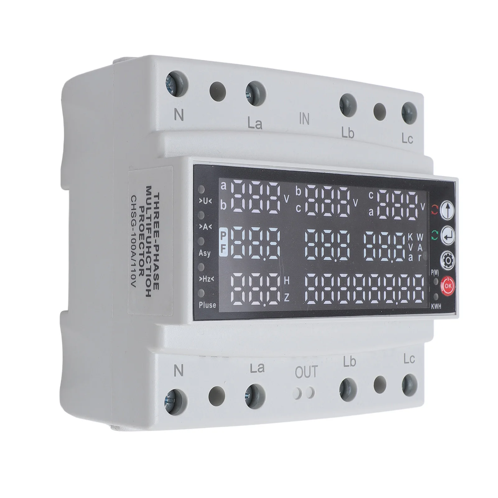 

3 Phase V A Hz Kws Protector 100A 3 Phase V A Hz Kws Protector Pa66 Multi Function Self Reset Voltage Adjustable Protector