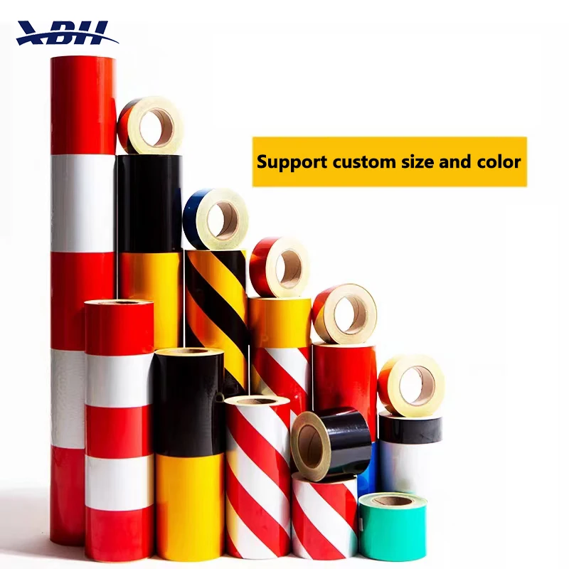 BHUNITY 4*150ft Waterproof Temporary Marking Tape Line Reflective Traffic Cone Hazard Warning Road Tapes