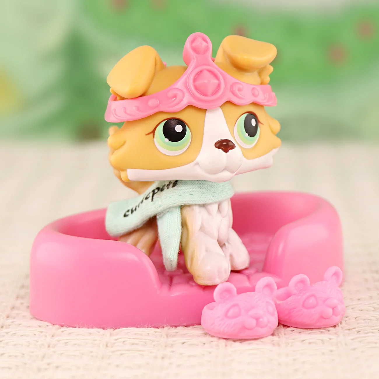LPS Minilpsshop Bobble Head Toy Dog Animal With Accessories Crown Doghouse Shoes Children's Gift for Boy and Gir