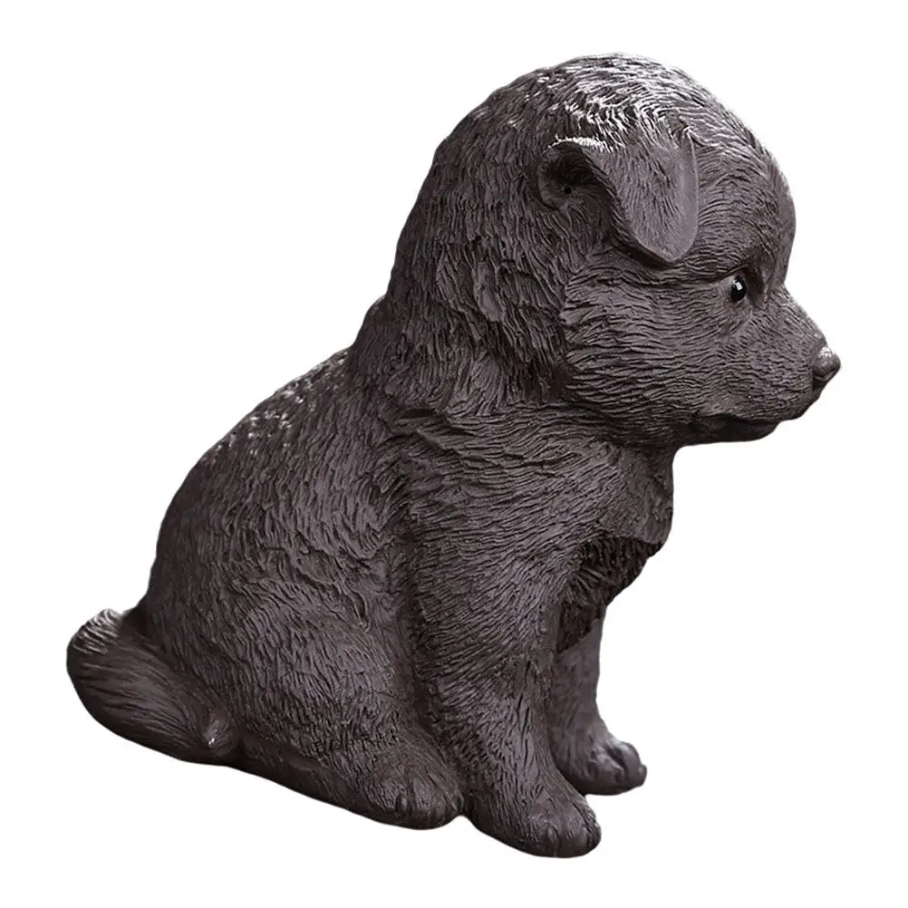 

Декоративная фигурка щенка из фиолетового песка: Прекрасный подарок, современное украшение для дома, офиса, чайной комнаты, практичный и безопасный декор