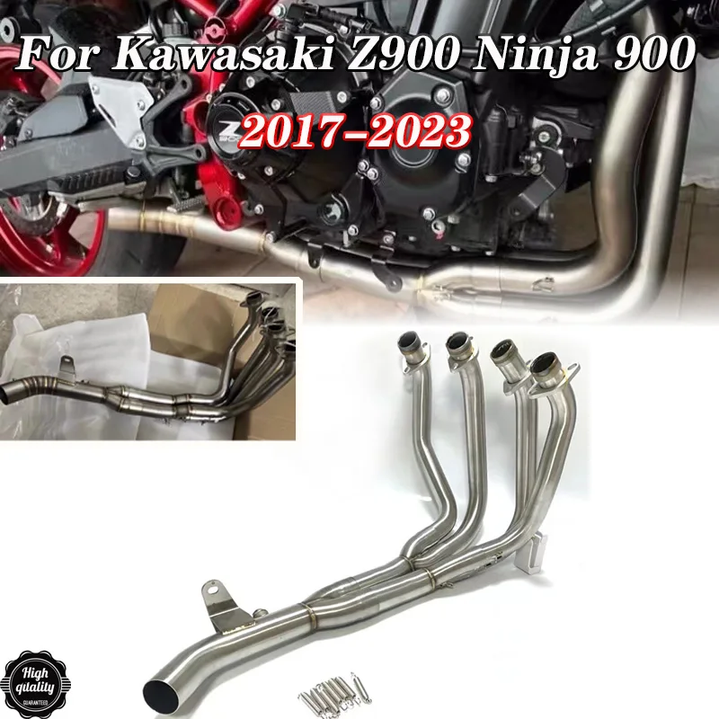 

Full System Motorcycle Exhaust Escape Modify Front Mid Link Pipe For Kawasaki Z900 Ninja 900 (NOT Z900 A2 Z900E ) 2017 - 2023