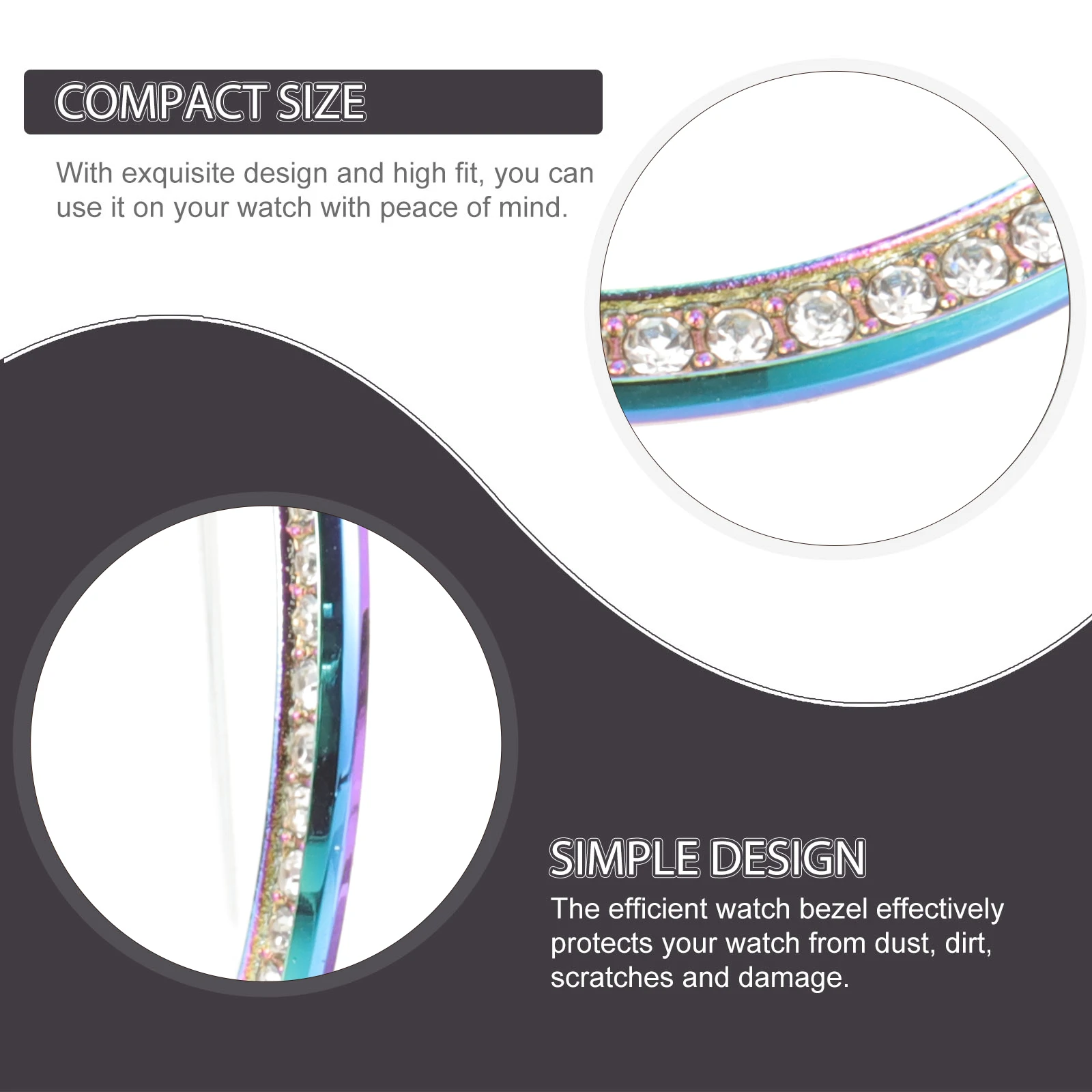 

Diamond Bezel Watch Accessories Ultra Smartwatch Frame Ring Replacement Faceplate Baffle