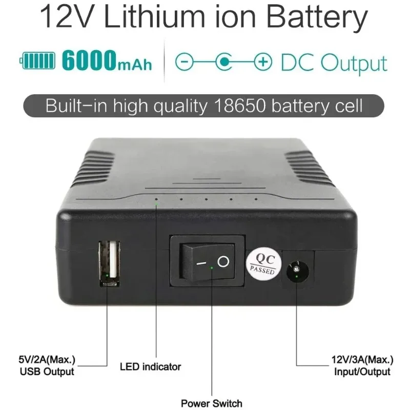 Powered By Rechargeable 12V/5V(19200mah) DC USB Output Lithium 11.1V 18650 Battery Packs For Breast Pump