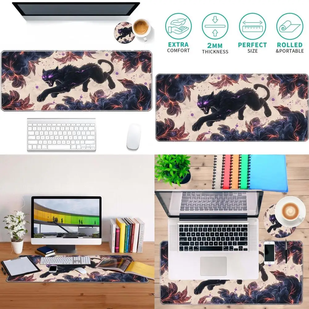 

Extended XL Gaming Mouse Pad - 31.5 x 11.8 Large Desk Mat with Anti-Slip Rubber Base and Stitched Edges
