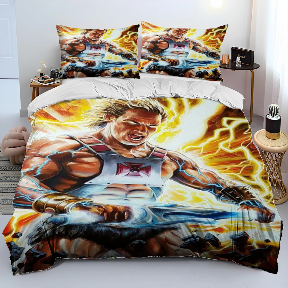 

He Man and the Masters of the Universe Comforter Bedding Set,Duvet Cover Bed Set Quilt Cover Pillowcase,Queen Size Bedding Set