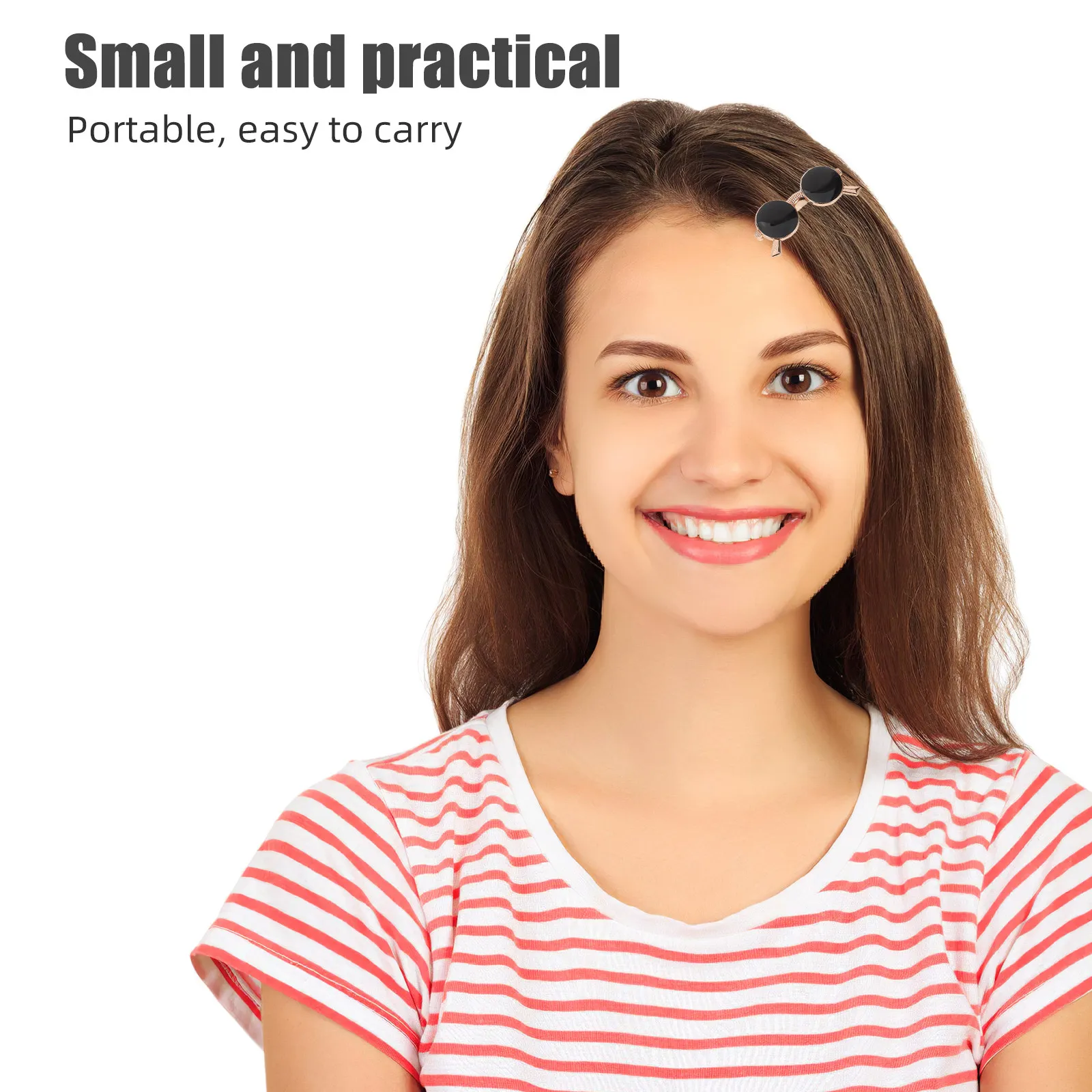

4Pcs Fun Hair Clips Sunglasses Shape Creative Metal Hair Barrettes Secure Grip Styling Accessories for Women Headwear