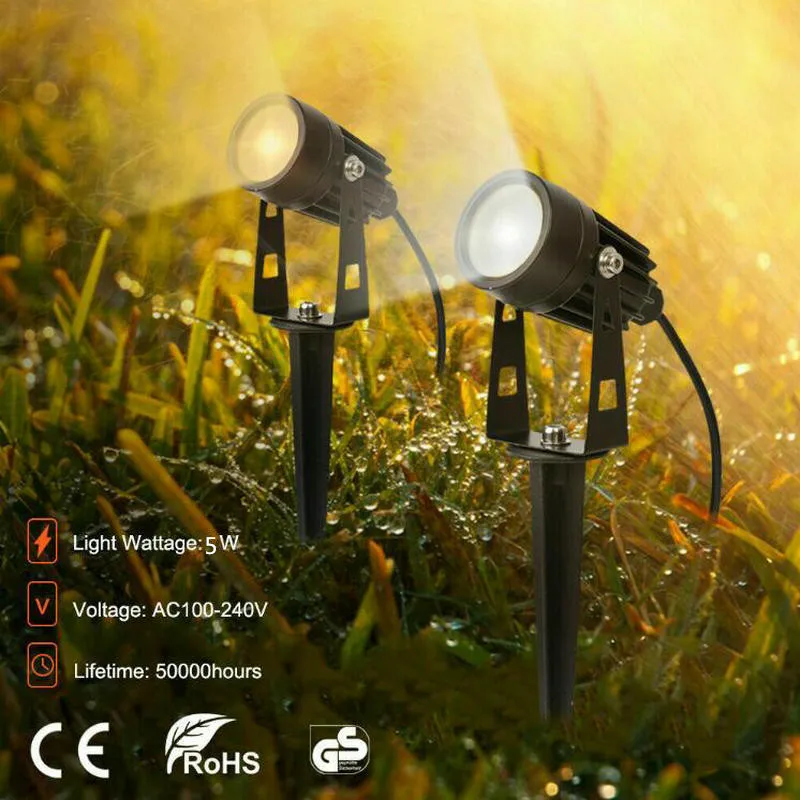 Luz LED para paisajes, decoración impermeable para exteriores, patio, camino, Villa, jardín, bolardo, lámparas de césped