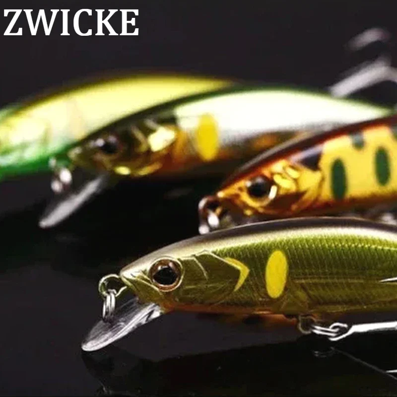 

ZWICKE 5.5CM/3.5G 3D Fish Eye Road Runner Dummy Bait Sinking Minnow Bass Warbler Freshwater Creek Road Runner Bait Small Minnow