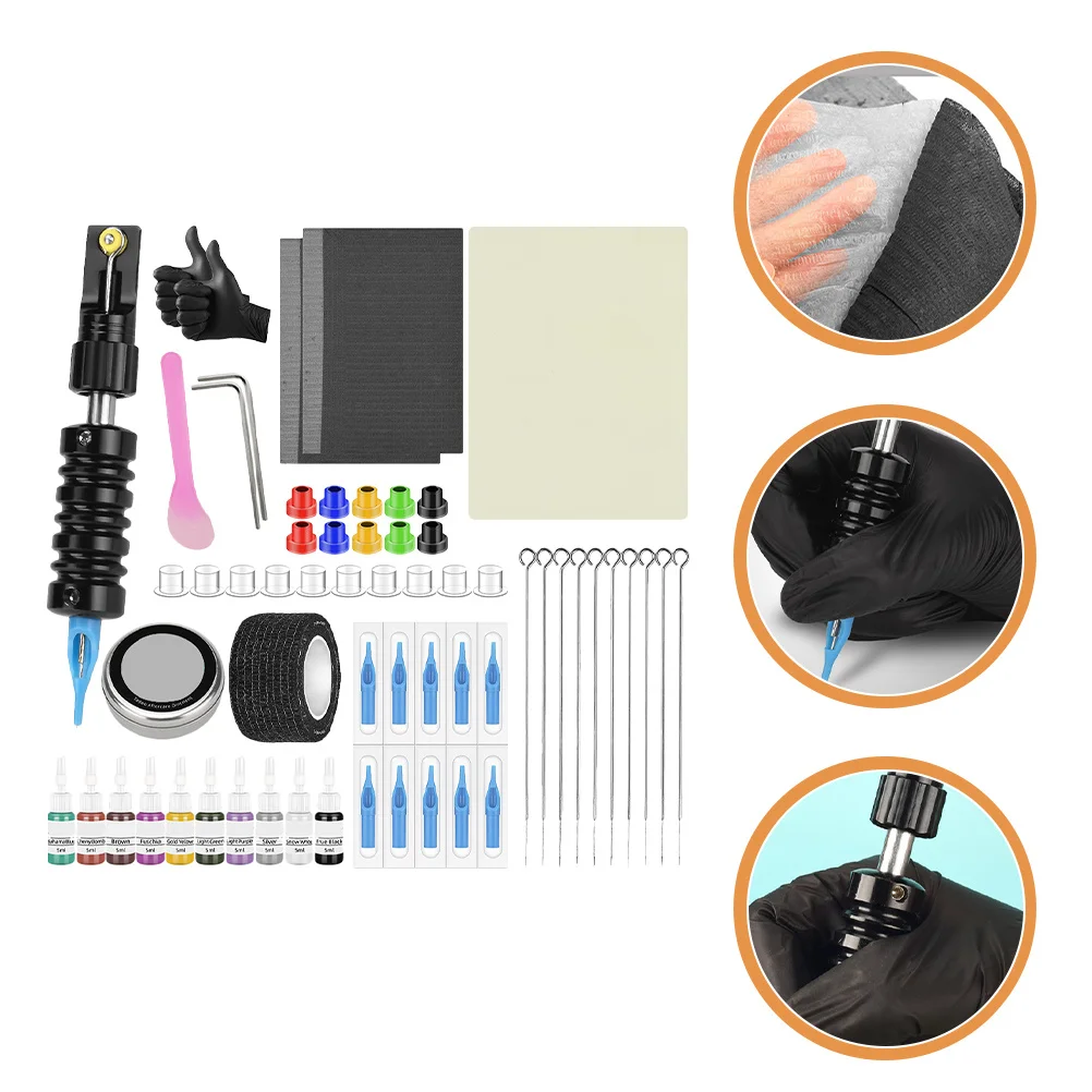 

1 Set Diy Tattooing Pen Holder Kit Portable Aluminum Alloy Non-Slip Design For Tattoo Practice Beginners Artists Tattoos Starter