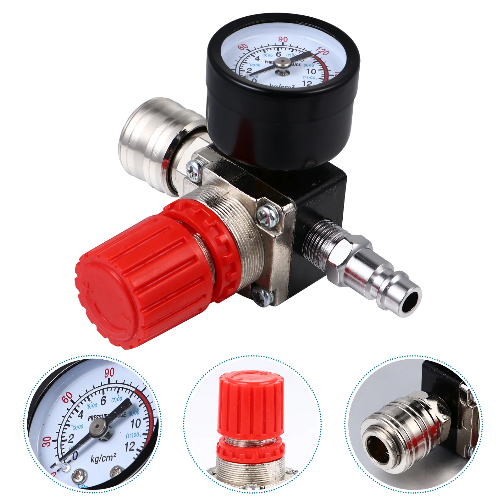 

Compressor Regulator Valve Pressure Regulating Control Device with Gauge Accessories Tool Regulators Accessory Air Compressors