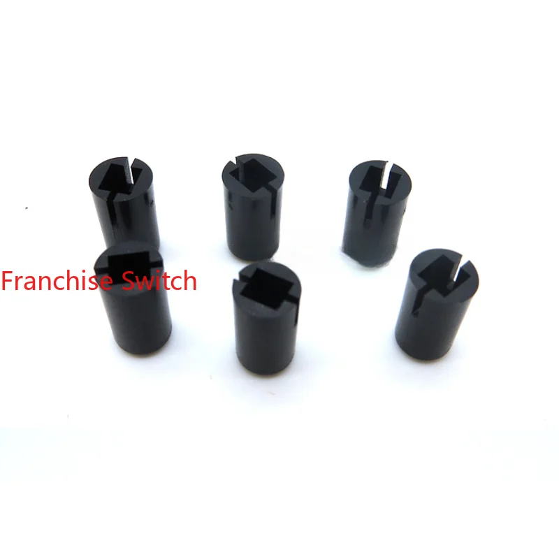 10PCS Straight Key Switch Square Head Press Button Cap Black   A15 Diameter 5 * 8.85MM High Inner Hole 3 × 2.7mm