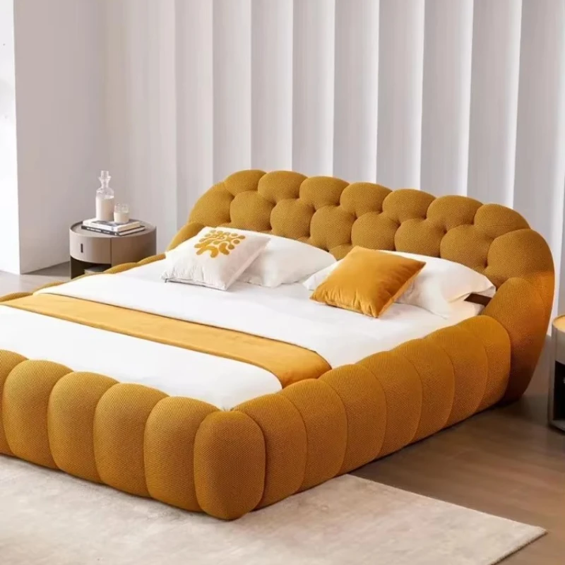 

Bubble bed fabric bedroom simple light luxury double bed