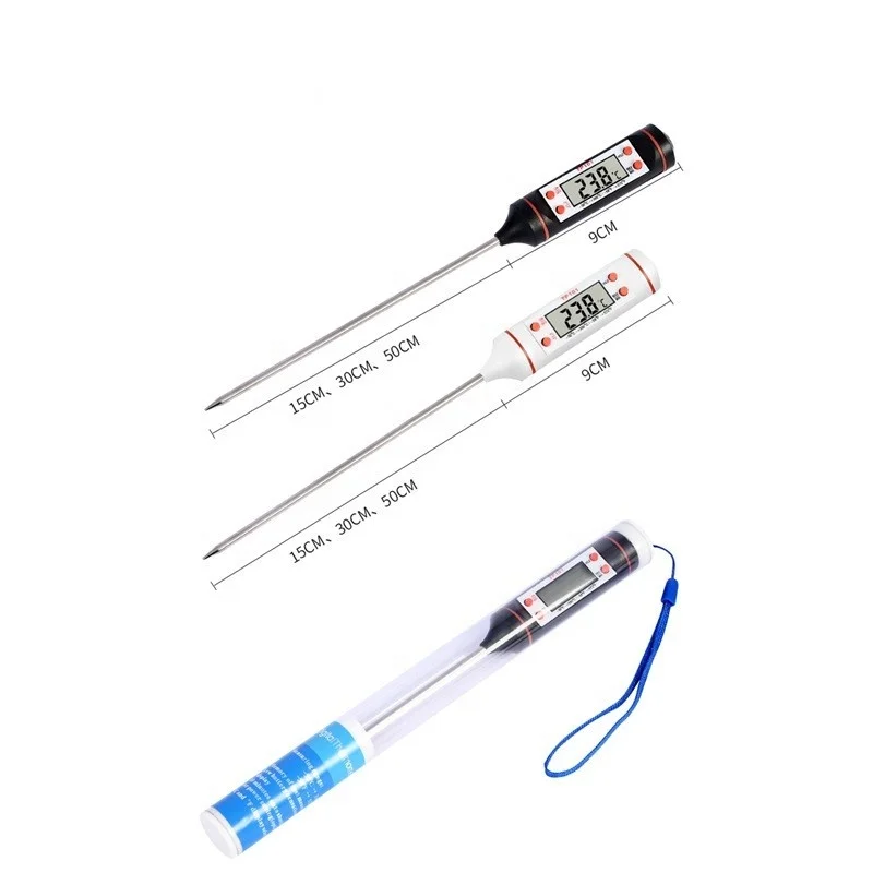 Termómetro de temperatura con sonda Digital electrónica, higrómetro de temperatura para cocina y alimentos, equipo de prueba-50 ~ 300 grados