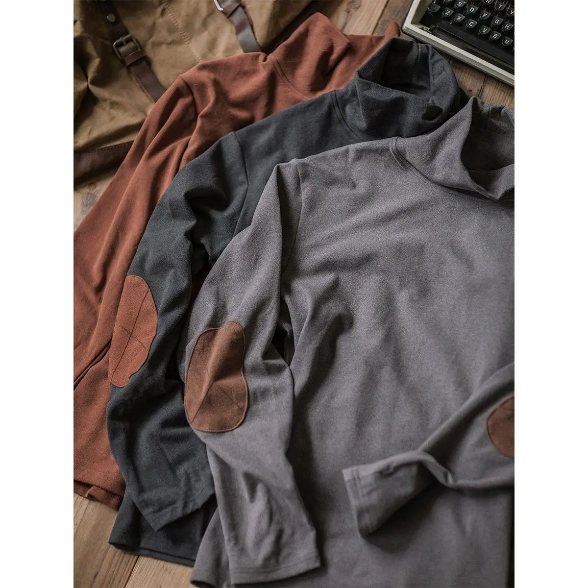 

Двусторонний Fce в стиле ретро, теплый высокий воротник, длинный све, мужской трикотаж, однотонный воротник, базовый слой, осень-зима, полиэфирное волокно