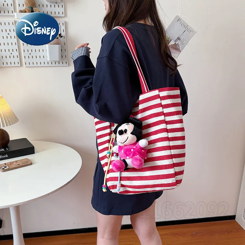 Disney Mickey Minnie New Women's Handbag Large Capacity Women's Shoulder Bag Cartoon Doll Fashion Casual Storage Women's Bag