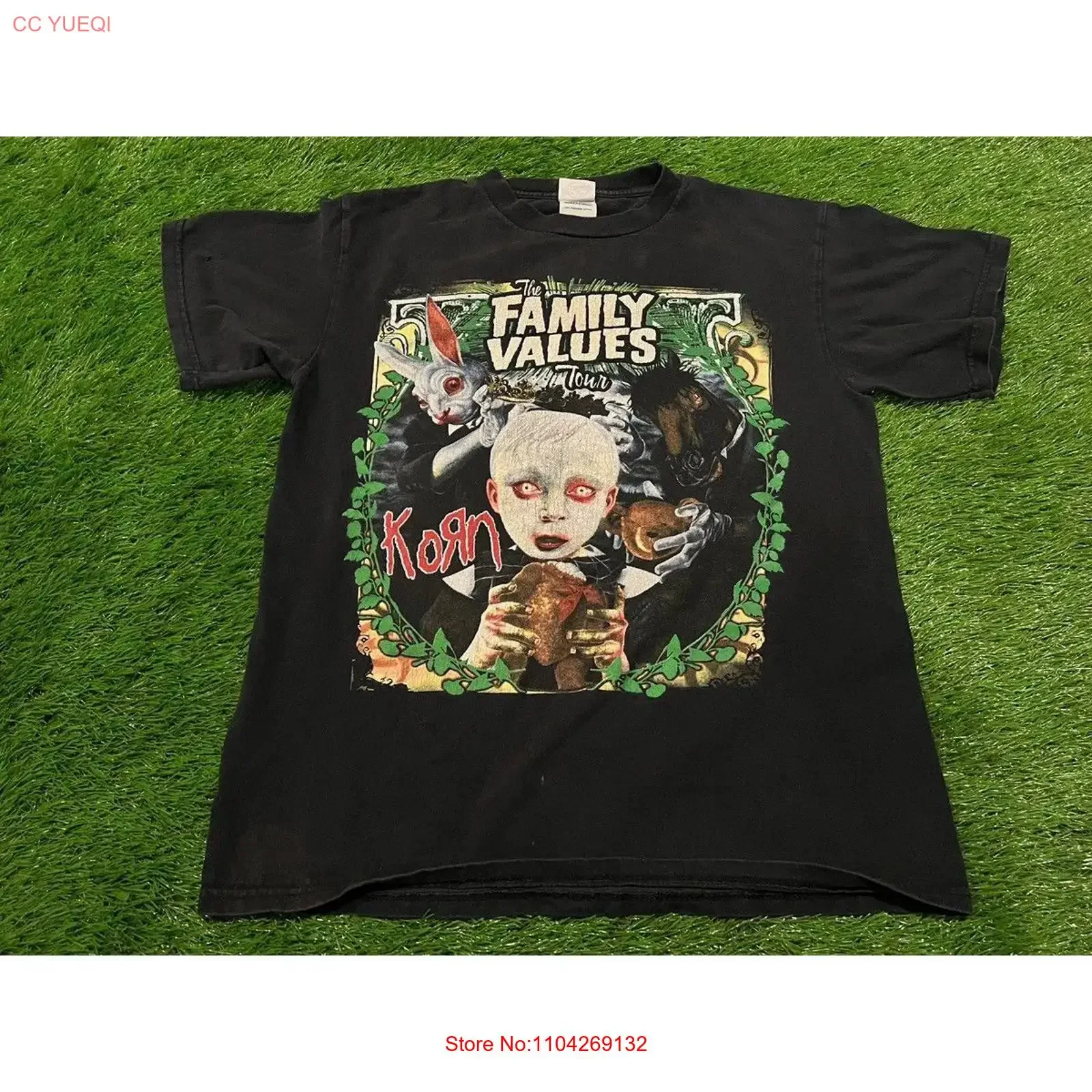 KORN The Family Values Tour 2006 Black  T Shirt S 5XL WA2604 vintage Washed Unisex streetwear Comfortable designer clothes
