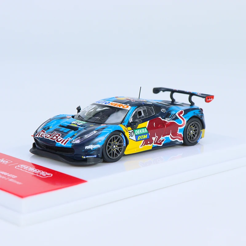 

Tarmac Works 1:64 Model Car 488 GT3 DTM 2021 Monza Race 1 Winner Liam Lawson Alloy Die-Cast Vehicle-RedBull Coating